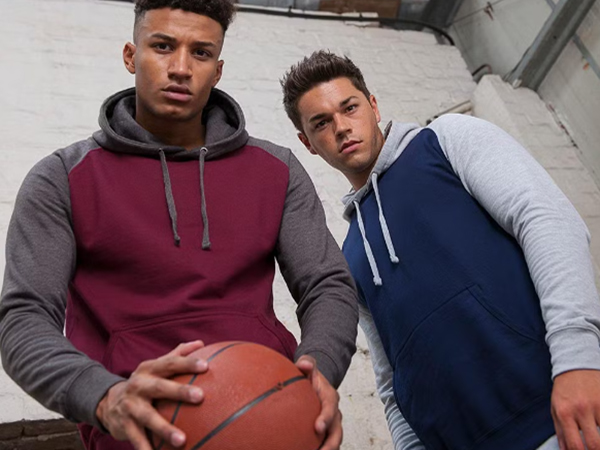 Just Hoods Baseball Hoodie zweifarbig - werk5